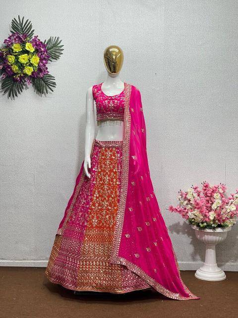 BRIDAL WEAR HEAVY FUAX GEORGETTE KF 1611 Surat lehenga choli manufacturers